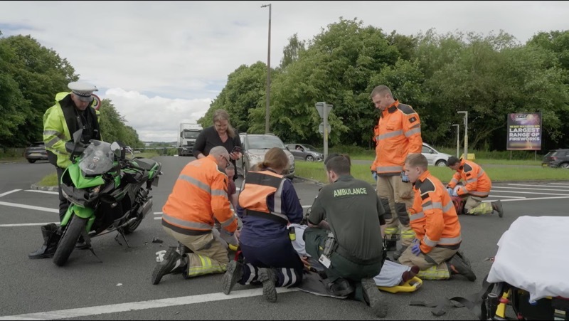 Other image for Martin relives collision for TV show